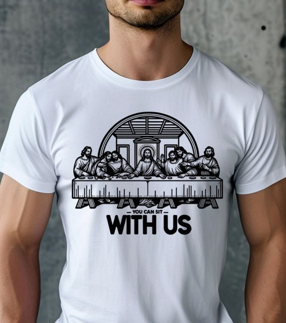 Divine Christian: Jesus Last Supper Disciples Sublimation Design - Faith Shirt PNG Digital Download - Inspirational Religious Artwork png