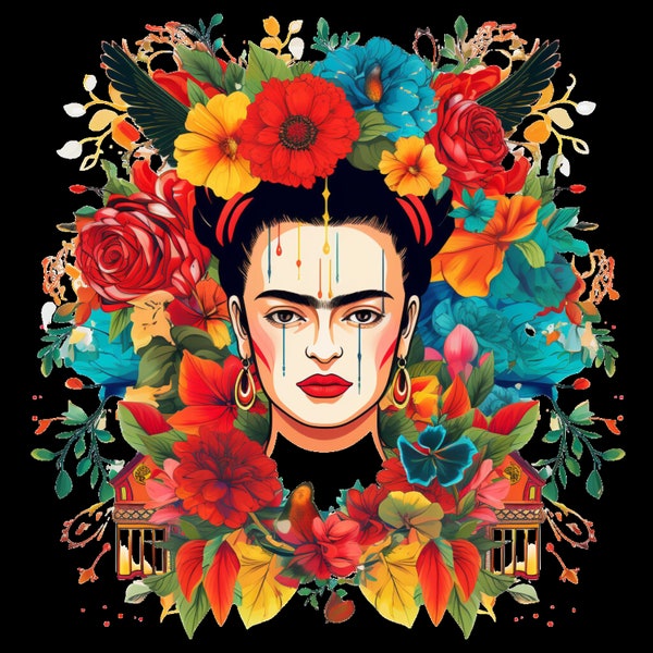 Frida png Digital Download Sublimation Screen Print Design Graphic popular trending for art png design
