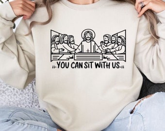 Divine Christian: Jesus Last Supper Disciples Sublimation Design - Faith Shirt PNG Digital Download - Inspirational Religious Artwork png