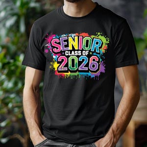 Senior Class of 2026 PNG | Graduation 2026 Sublimation Design | DTF Transfer | Senior 2026 Shirt Design | Digital Download