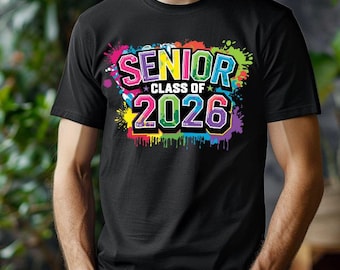 Senior Class of 2026 PNG | Graduation 2026 Sublimation Design | DTF Transfer | Senior 2026 Shirt Design | Digital Download