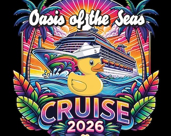 Crucero Oasis of the Seas 2025 Acuarela PNG / Sublimación tropical / Descarga digital de vacaciones / Diseño de viajes de moda Crucero popular