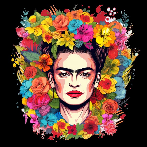 Frida png Digital Download Sublimation Screen Print Design Graphic popular trending for art png design