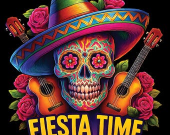 Cinco De Mayo Clipart Shirt Sublimation and Dtf Design, Digital Download PNG Instant DIGITAL ONLY, Tshirt png Design, Mexican Skull Png