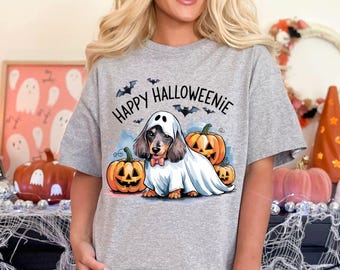 Happy Halloweenie Dachshund Png, Dog Mom Gift, Dachshund Lover, Halloween Gift, Wiener Png, Sausage Dog Png Doxie, Halloween Pumpkin