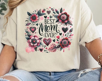 Beste moeder ooit PNG, Moederdag sublimatie ontwerp downloaden, bloemen moeder clipart, Moederdag png, moeder met luipaardprint trendy trendy ontwerpen sublimeren
