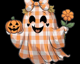 Bougie Ghost flower bougie - Adorable  Trendy Halloween Decor PNG T-Shirt Mug Design DTF Print PNG Cute Ghost Popular art Digital Download