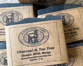 E.O. Charcoal & Tea Tree Goats Milk Soap