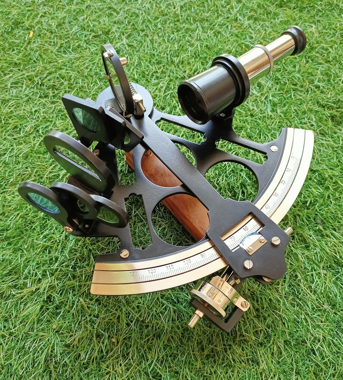 Nautical Sextant 8 Inch Antique Brass Marine Instrument Ship Etsy