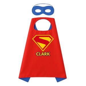 Super Personalised Superhero Man Cape & Mask 2025 – Custom Kids Dress-Up Set | Hero Name  Party Gift or Costume| Super Inspired Cape| Man