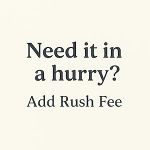 Rush Order Fee: Priority Processing for Indi and Ozzy Products