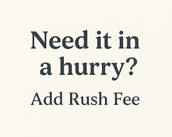 Rush Order Fee: Priority Processing for Indi and Ozzy Products