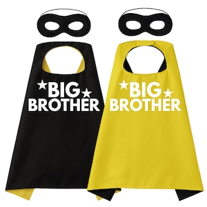 Personalised Big Brother Superhero Cape & Mask Set - Baby Announcement Gift