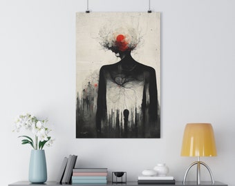 Artwork "Introvert" - Giclée Art Print, Surreal, Abstract, Fine Art Print, Wall Art, Figurative Art, Poster, Matte finish