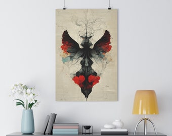 Artwork "Rorschach 1" - Giclée Art Print, Surreal, Abstract, Fine Art Print, Wall Art, Figurative Art, Poster, Matte finish