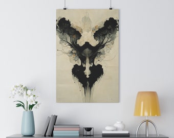 Artwork "Rorschach 2" - Giclée Art Print, Surreal, Abstract, Fine Art Print, Wall Art, Figurative Art, Poster, Matte finish