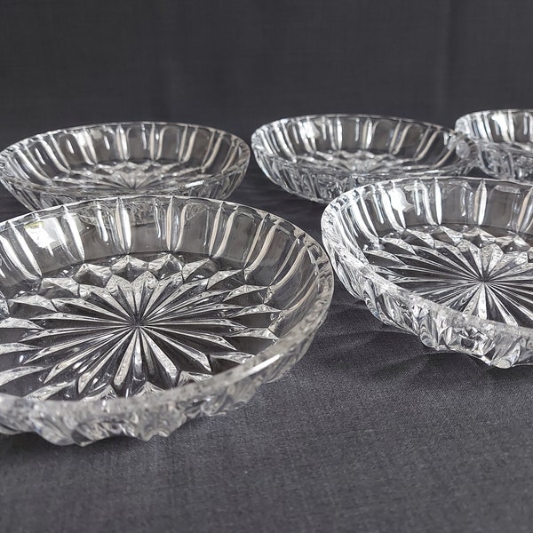 2er/4er/6er Set Dessertschale Kristallglas Vintage Servierteller Teller Schale