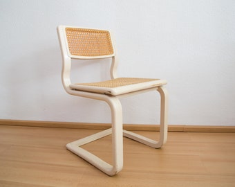 Cantilever chair by LÜBKE wood wicker high quality rarity