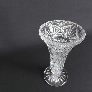 Very beautiful Hollywood Regency Vase_Germany_Crystal_Glas_Table Vase_Pokalvase_Vintage_Design_15.5 cm_6.1 in