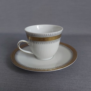 Porcelain, cup with saucer, discreetly luxurious, Winterling, manufactory, Bavaria