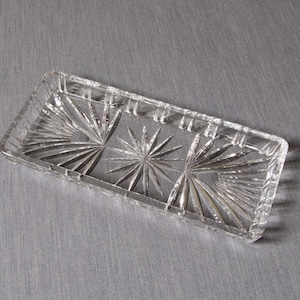 Floral gestaltete Servierschale Kristallglas Manufaktur Schale 22,5 x 10 cm