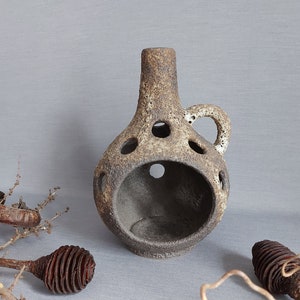 Jarrón mango extraordinario_Jopeko_Paris_Keramik_Fat Lava_Vintage_Manufaktur_Vase_Karaffe_Krug_ Lantern_24 cm_9.44 in_#000284