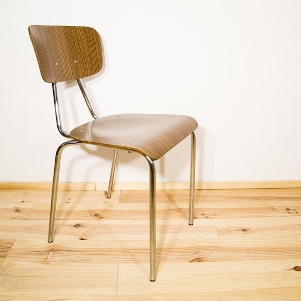 Minimalistische Stuhl True Vintage Chair by Anton Zeitler Schichtholz Zebrano