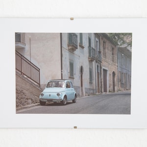 Beautiful picture of a vintage FIAT 500 in Italy 14.8 x 21 cm // Beautiful picture of a vintage FIAT 500 in Italy 14.8 x 21 cm