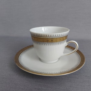 Porcelain, cup with saucer, discreetly luxurious, Winterling, Manufactory, Bavaria, #000306