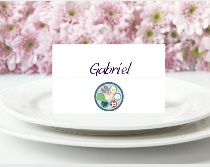 Passover Place Card, Printable Name Cards, Passover Download, Passover ...