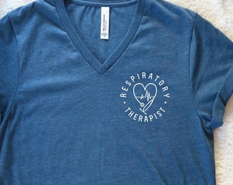 Respiratory Therapist V-Neck Shirt, RT Graduation Gift, 12446