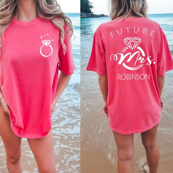 Comfort Colors® Personalized Future Mrs. Shirt | Future Mrs Customized Shirt | Bachelorette Party Shirt | 12394