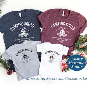 Custom Camping Squad Shirts | Camp Squad Shirt | Family Matching T-shirts | Personalized Camping Shirt For Family | 11722