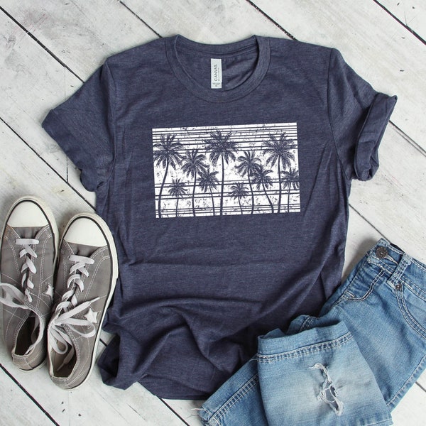 Palm Tree Shirt | Tropical Beach Palm Tree Shirt | Summer Vacation Shirt | Beach Vibes Shirt | 12051