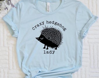 Hedgehog Shirt, Animal Lover Gift, Unisex Cotton Tee, 12106