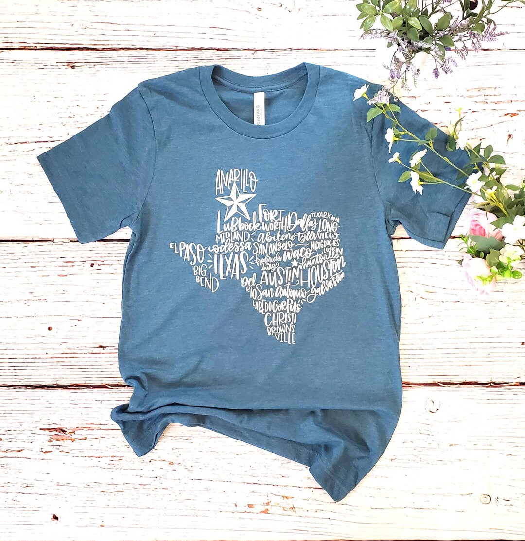 Men's 100% Cotton Texas Map Graphic Tee main image 1