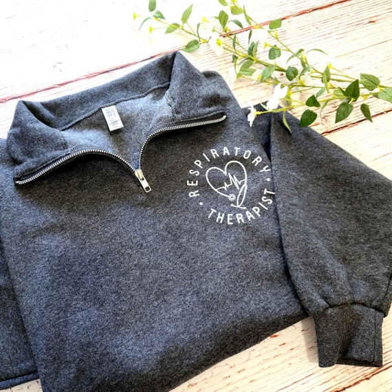 Respiratory Therapist Quarter Zip Sweatshirt, RT Gift, 12446