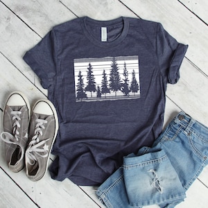 Pine Tree Shirt Nature Lover Tshirt Camping Crew T Shirt Adventure ...