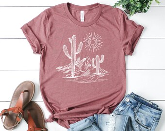 Desert Life Cactus Tshirt | Cactus in Desert Shirt | Western
