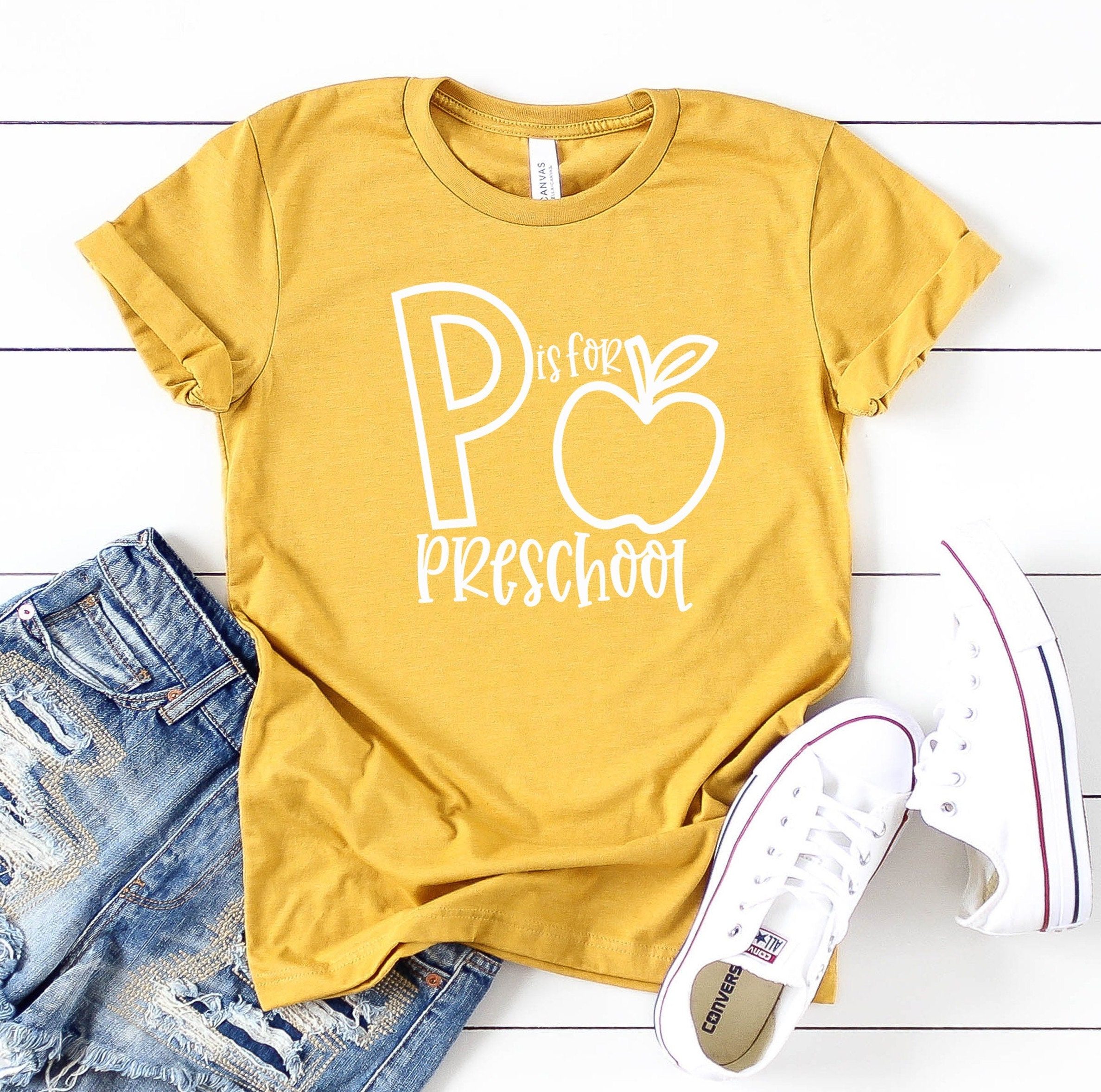 P is for Preschool Shirt Teacher Shirt Preschool Teacher Etsy