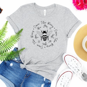 Save The Bees Shirt Conserve Endangered Bees Shirt Animal Lovers Shirt Bee Shirt Nature Life Shirt 11882 Athletic Heather