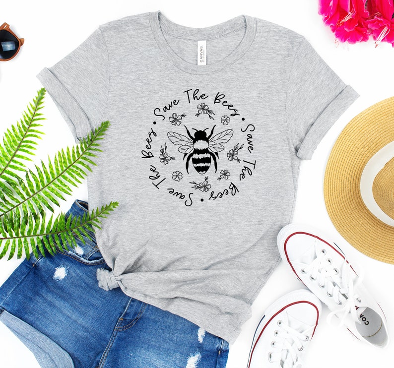 Save The Bees Shirt Conserve Endangered Bees Shirt Animal Lovers Shirt Bee Shirt Nature Life Shirt 11882 Athletic Heather