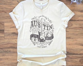 Austin Texas Shirt, Live Music Texas Pride Unisex Tee, 115