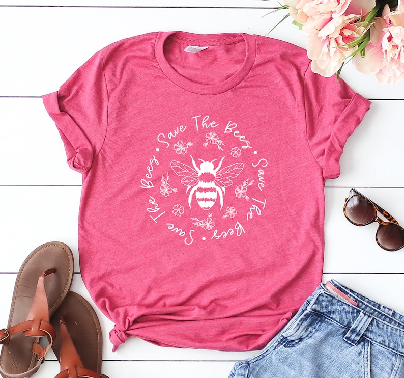 Save The Bees Shirt Conserve Endangered Bees Shirt Animal Lovers Shirt Bee Shirt Nature Life Shirt 11882 Heather Raspberry