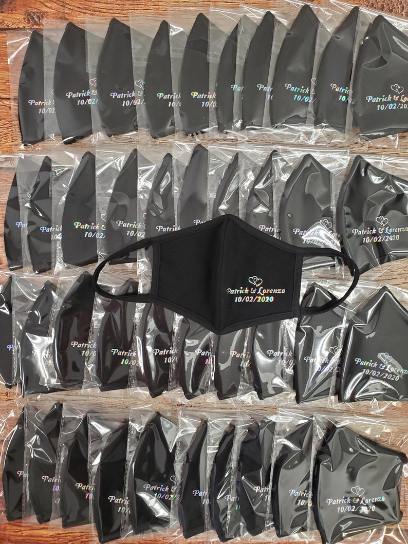 Custom Bulk Face Masks Company Logo Masks Party Favors Etsy