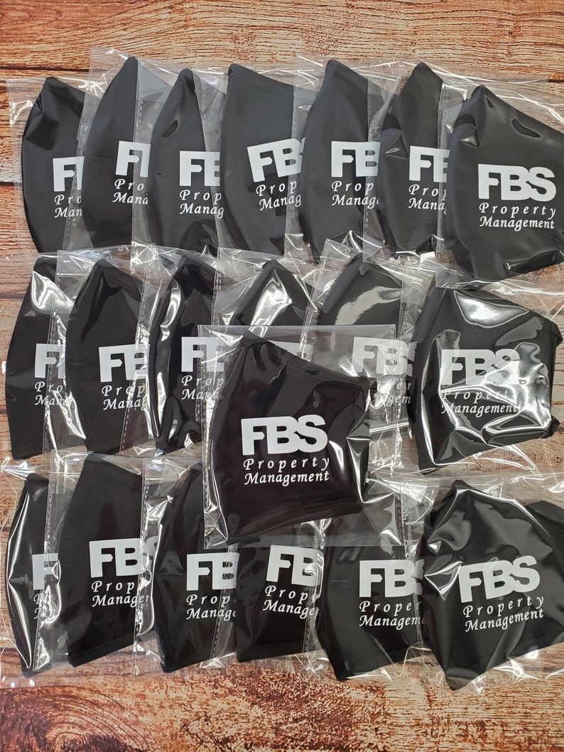 Custom Bulk Face Masks Company Logo Masks Party Favors Etsy