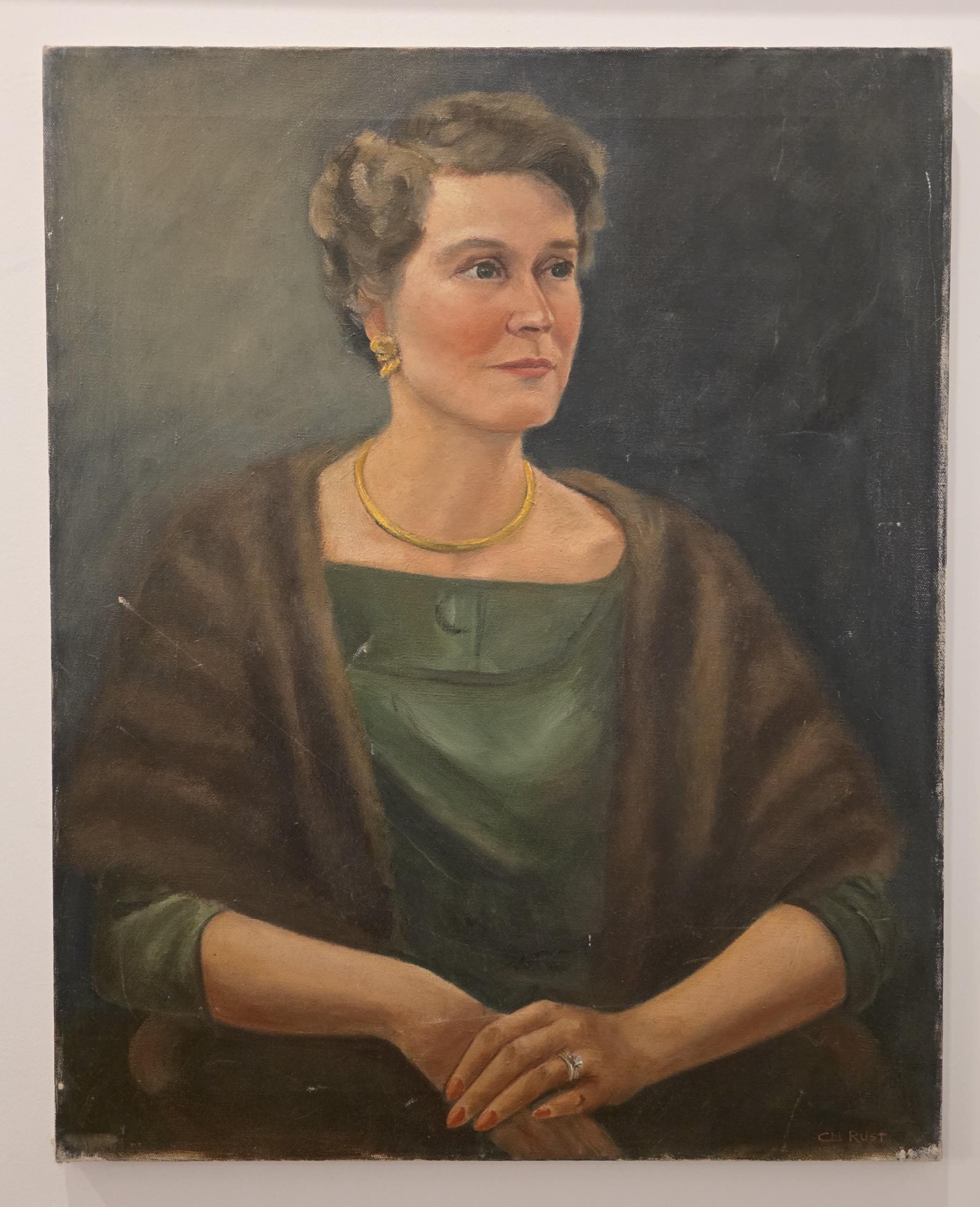 女性の肖像画 油彩 サインあり 女性の肖像画 油彩 サインあり - メルカリ