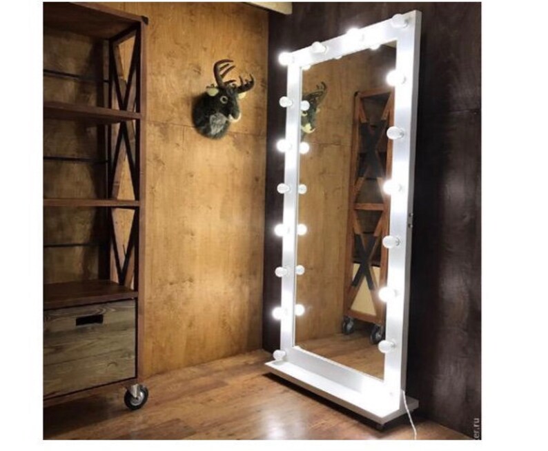 Hollywood-Spiegel mit hellweiß Showroom-Spiegel mit Lampen | Etsy