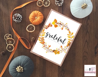 Home Decor | Grateful | Fall | Thanksgiving | Printable | Digital