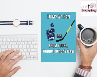 Printable Father’s Day Card | Hockey
